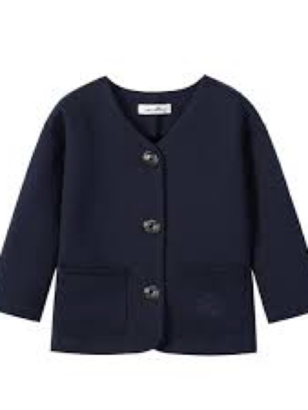 J. Crew Navy Button-Front Sweater Jacket